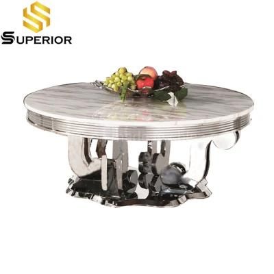 China High Quality Metal White Marble Coffee Table