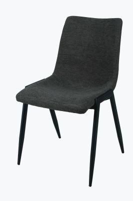 Modern Home Restaurant Dining Room Furniture Black Fabric Steel Dining Chair for Outdoor