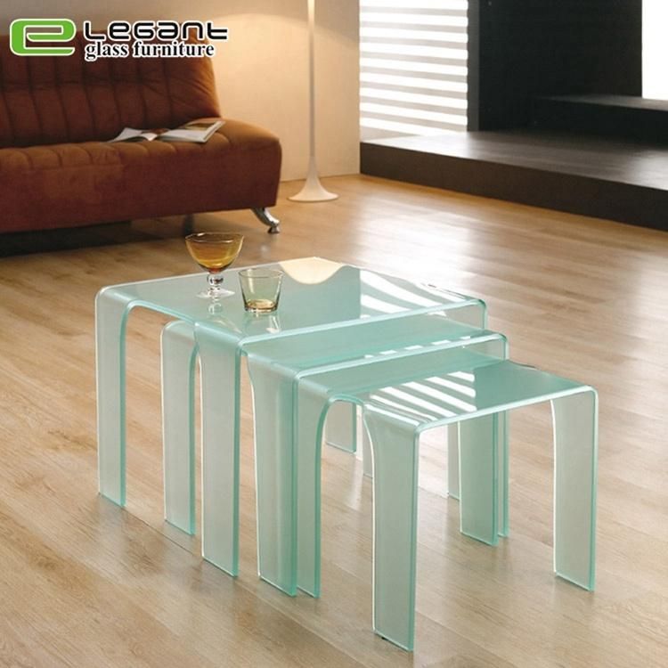 Buy Grey Glass Coffee Nest Table of Modern Style on Line