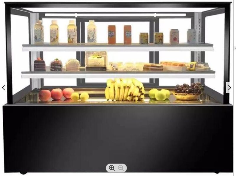 Stainless Steel Heat Display Electric Food Warming Showcase with Curved Glass