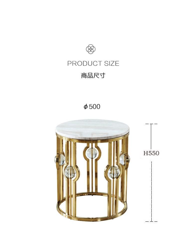 Factory Direct Sales Stainless Steel Glass Side Table