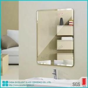 4mm/6mm Silver Mirror Bathroom Bedroom Wall Mount Mirror with Beveled Edge