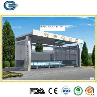 Huasheng Cool Bus Shelters China Bus Stop Glass Shelter Manufacturers Outdoor Bus Station Kiosk Light Box Structure Bus Shelter