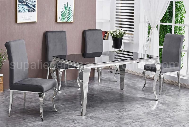 New Design European Style Dining Table with Marble Top