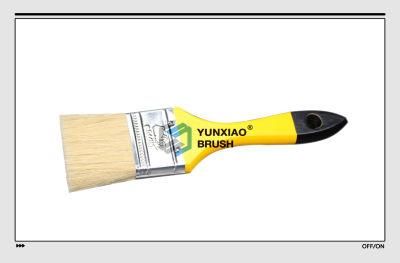 Hot Selling Wooden Handle Paint Brush with Bristle Yellow
