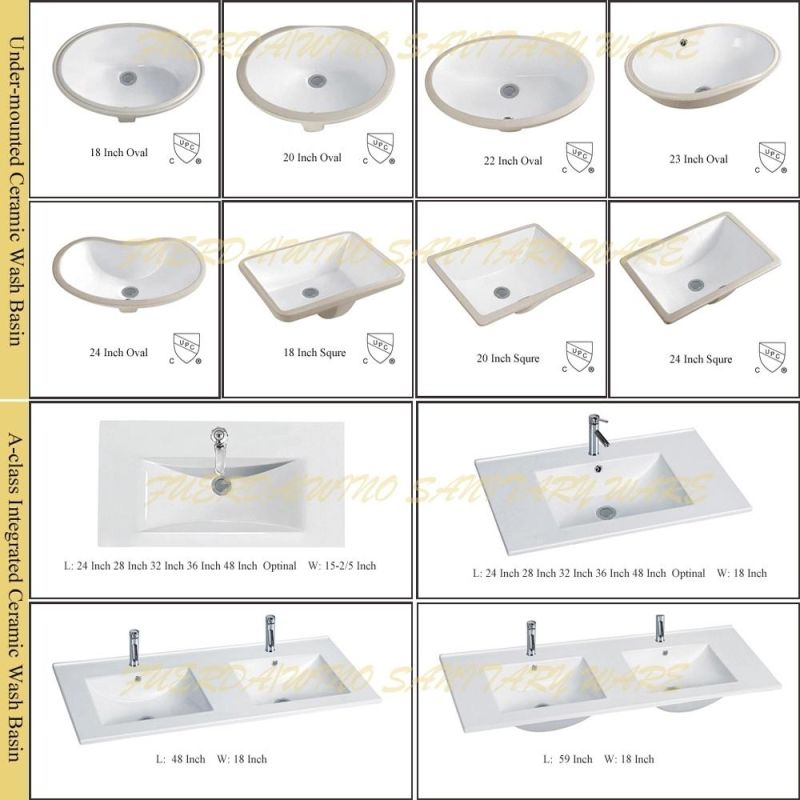 24inch White Glass Sink Wholesale Wall-Mounted Vietnam Bathroom Vanity