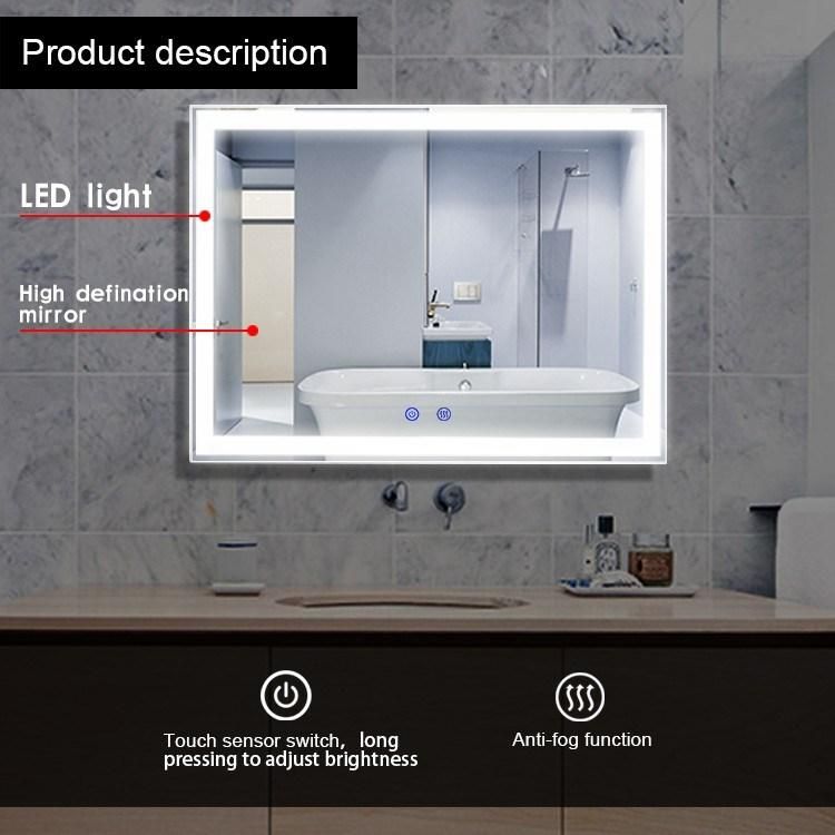 New Arrival Large Smart Mirror Touch Screen Wall-Mounted Anti Fog Bathroom Mirror