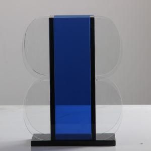 Crystal Blue Glass Vase