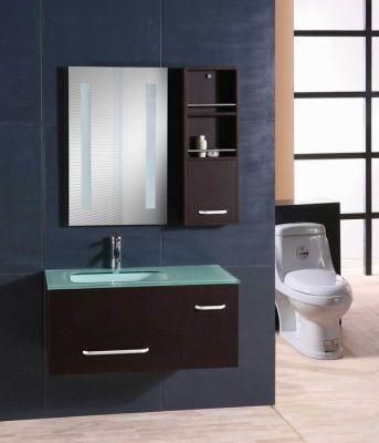 Classic Design MDF Glass Wash Basin Bathroom Cabinet