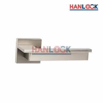 High Quality Square Rosette Zinc Alloy Hardware Glass Door Handle