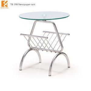 Glass Top Stainless Steel Coffee Table (TB-398)
