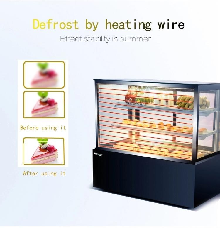 Fan Cooling Display Refrigerator Cake Showcase for Coffee Pizza Salad