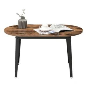 Simple Coffee Table with Industrial Wind Steel and Wood Structure
