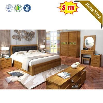 Modern Design Apartment Hotel Furniture Wooden Bedroom Set King Double Size Beds with Dressing Table