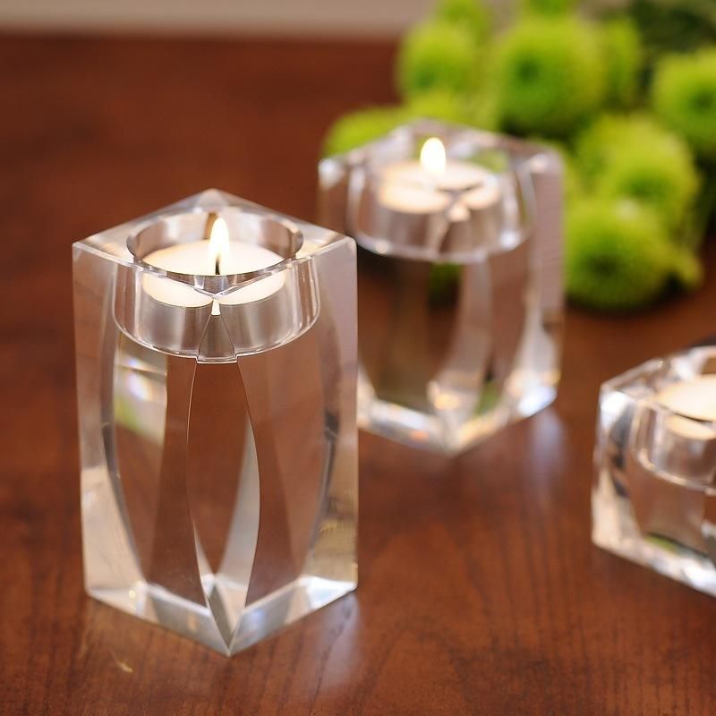 Simple Crystal Candle Holder Candlestick for Wedding Decoration