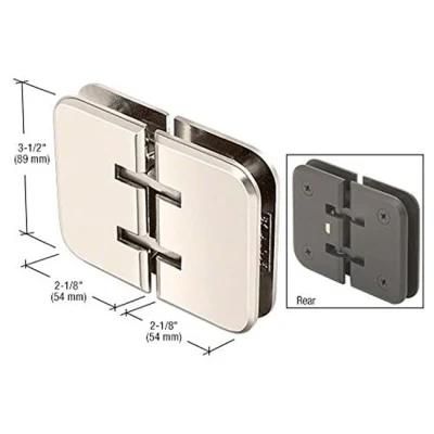 Polished Nickel Estate 180 Series 180 Degree Glass-to-Glass Hinge