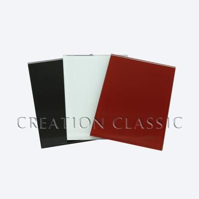 4/5/6mm Back Painted White/Black/Red Color on Ultra Clear Glass
