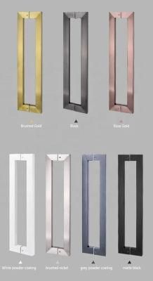 Modern Good Quality Stainless Steel Square Tube Glass Door Handles (pH102-1)