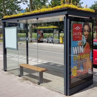 Modern Bus Stop Advertising Billboard Smart Bus Shelter