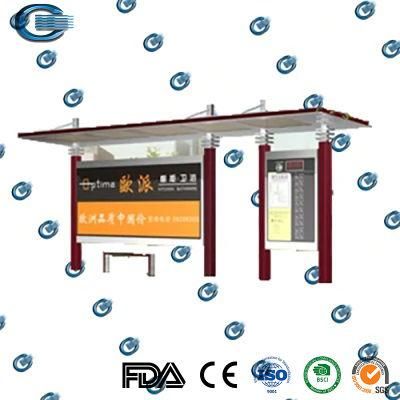 Huasheng Cantilever Bus Shelter China Bus Stop Shelter Station Suppliers Street Furniture Advertising Smart Bus Station Shelter