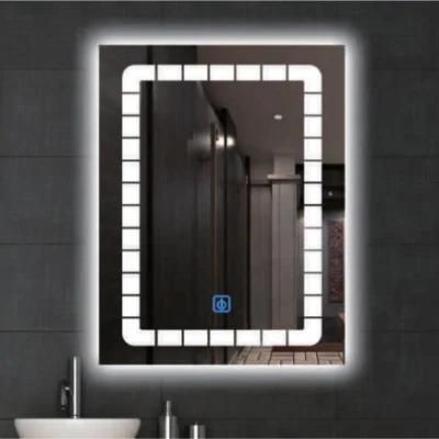 Smart Hotel Bathroom New Product Wall Mounted Mirror Makeup LED Light Glass Silver Waterproof Mirror