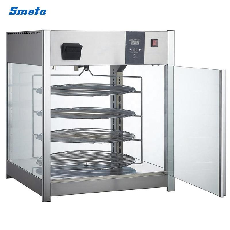 Smeta Merchandising Tabletop Glass Door Food Warmer Hot Display Showcase