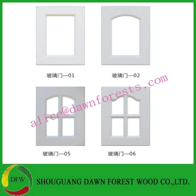 Wooden PVC Kitchen Glass Cabinet Door with Modern Design for Kitchen Furniture