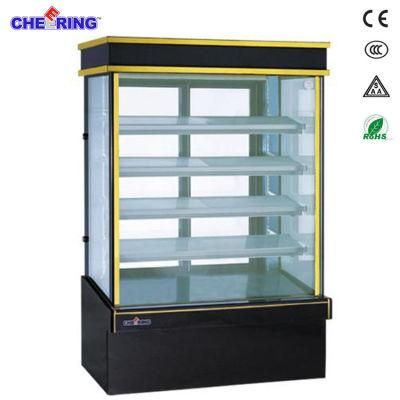 Glass Upright Cake Showcase White Black Color Pastry Display Cabinet Cake Showcase Chiller