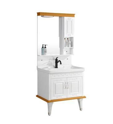 High Quality Fantastic Wood Veneer Wall Hung Bathroom Vanity Cabinets with Drawers