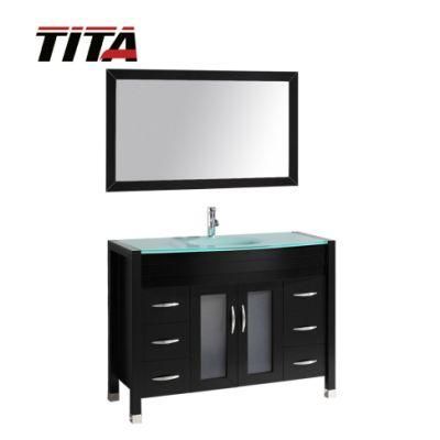 Antique Style Glass Top Bathroom Vanity T9103-48e