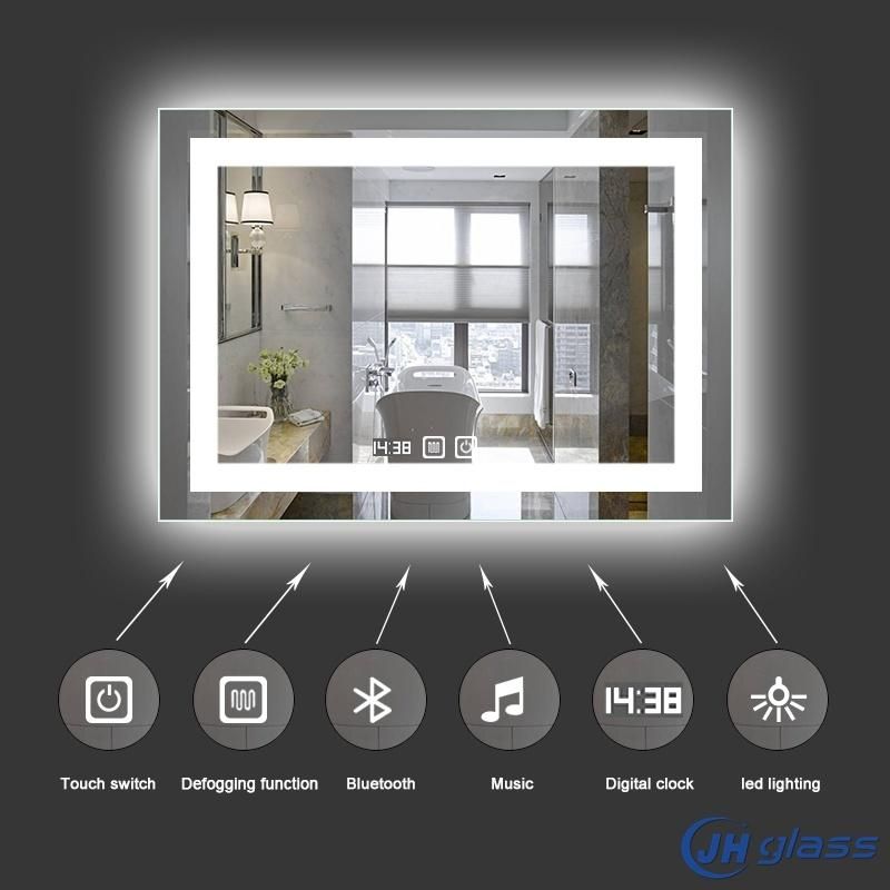 Home Decoration LED Mirror Bathroom Cosmetic Mirror Backlit Smart Mirror with Anti-Fog & Touch Sensor