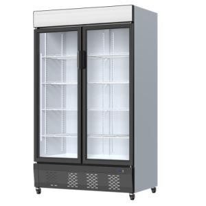 Support to Do Sliding Door Big Capacity Vertical Freezer Upright Showcase