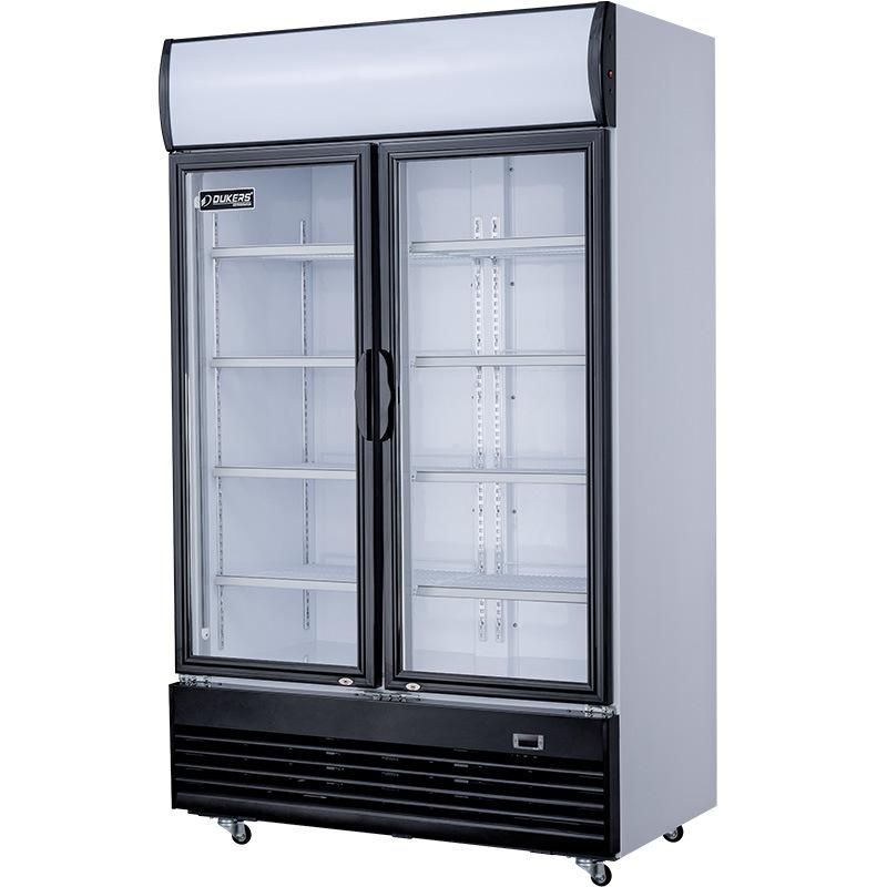 1000L Drink Showcase with Sliding Doors, White Color LG-1000S