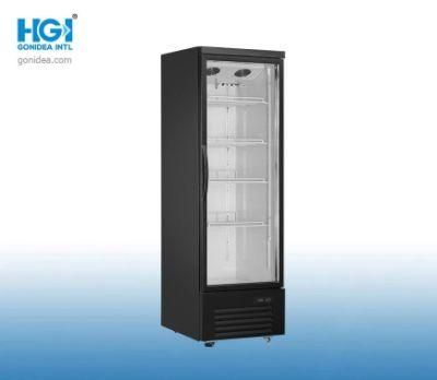 Pulling Door Vertical Glass Door Cooler Display Showcase for Cold Drink Ld-620fx