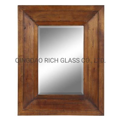 Wooden Frame 4 5 6mm Dressing Mirror for Decoration