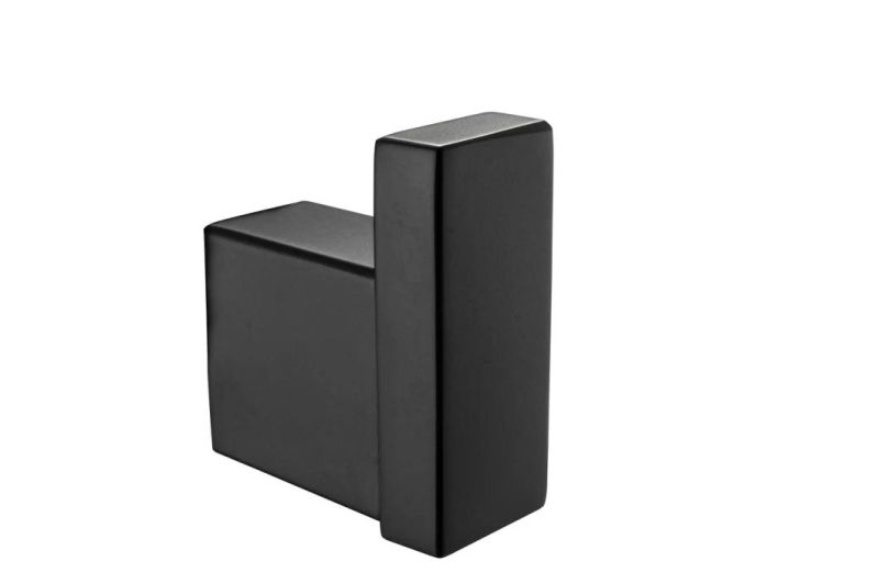 Bathroom Accessories Wall Mounted Stainless Steel 304 Glass Shelf Matt Black