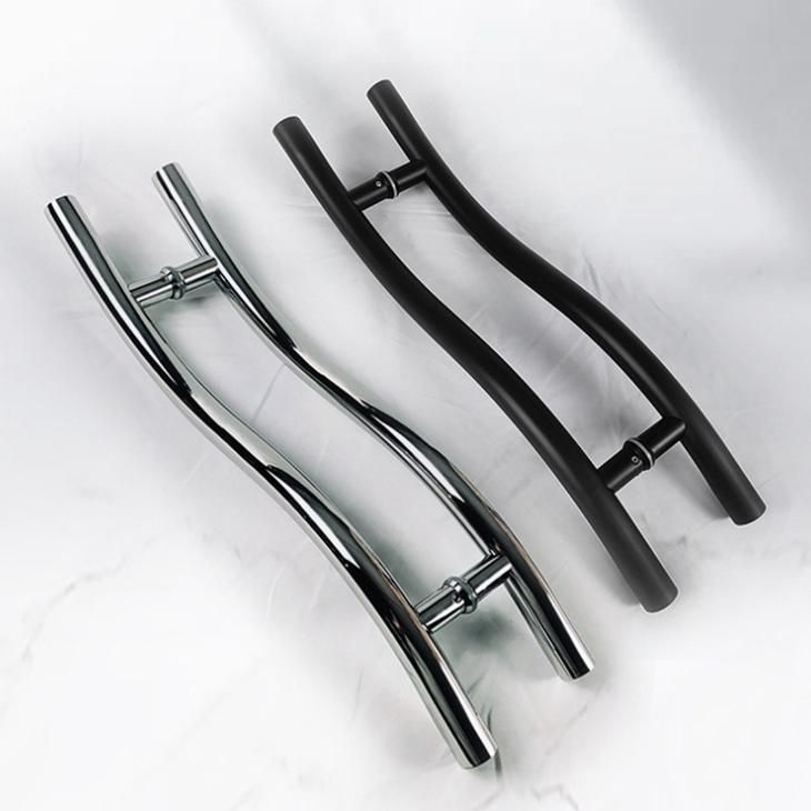 Stainless Steel Side Mount Bar Pull Handle for Glass Door Hardware