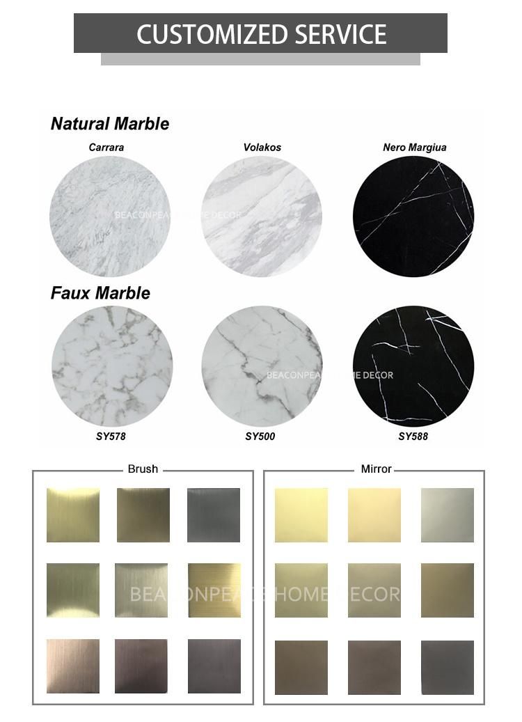 Natural Marble White/Black/Green/Beige Marble Furniture Coffee Table for Hotel and Restaurant