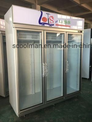 Hot Sale Beverage Refrigerator Upright Glass Door Display Showcase/Chiller