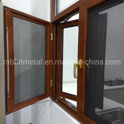 Customized Grill Design Tempered Glass Aluminum Vertical Sliding Windows