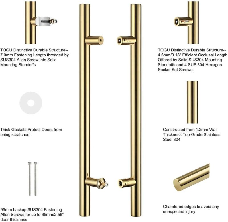 304 Stainless Steel Flat Door Handle