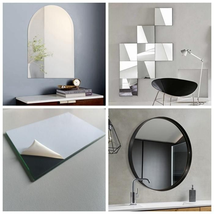 2 3 4 5 6mm Clear Extra Clear Euro Grey Bronze Bathroom Furniture Aluminum Silver Glass Sheet Mirror in Standard Size