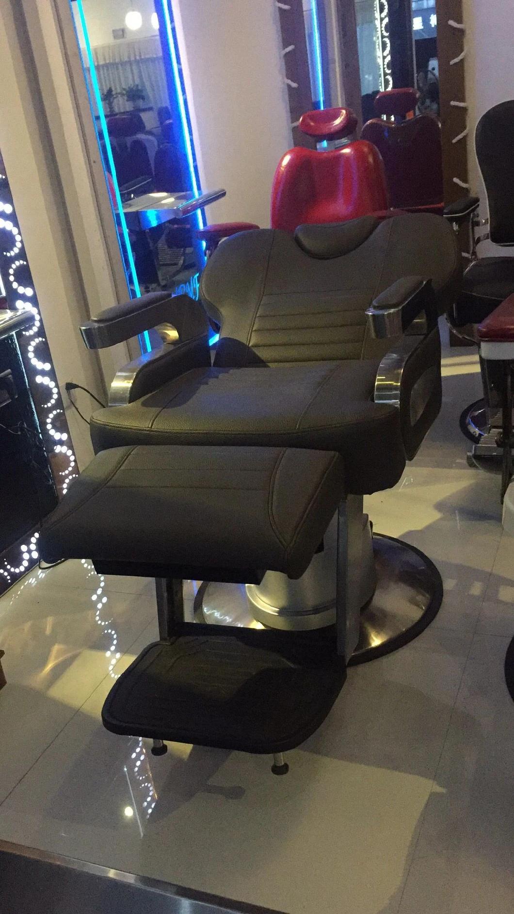 Hl-9287 Salon Barber Chair for Man or Woman with Stainless Steel Armrest and Aluminum Pedal