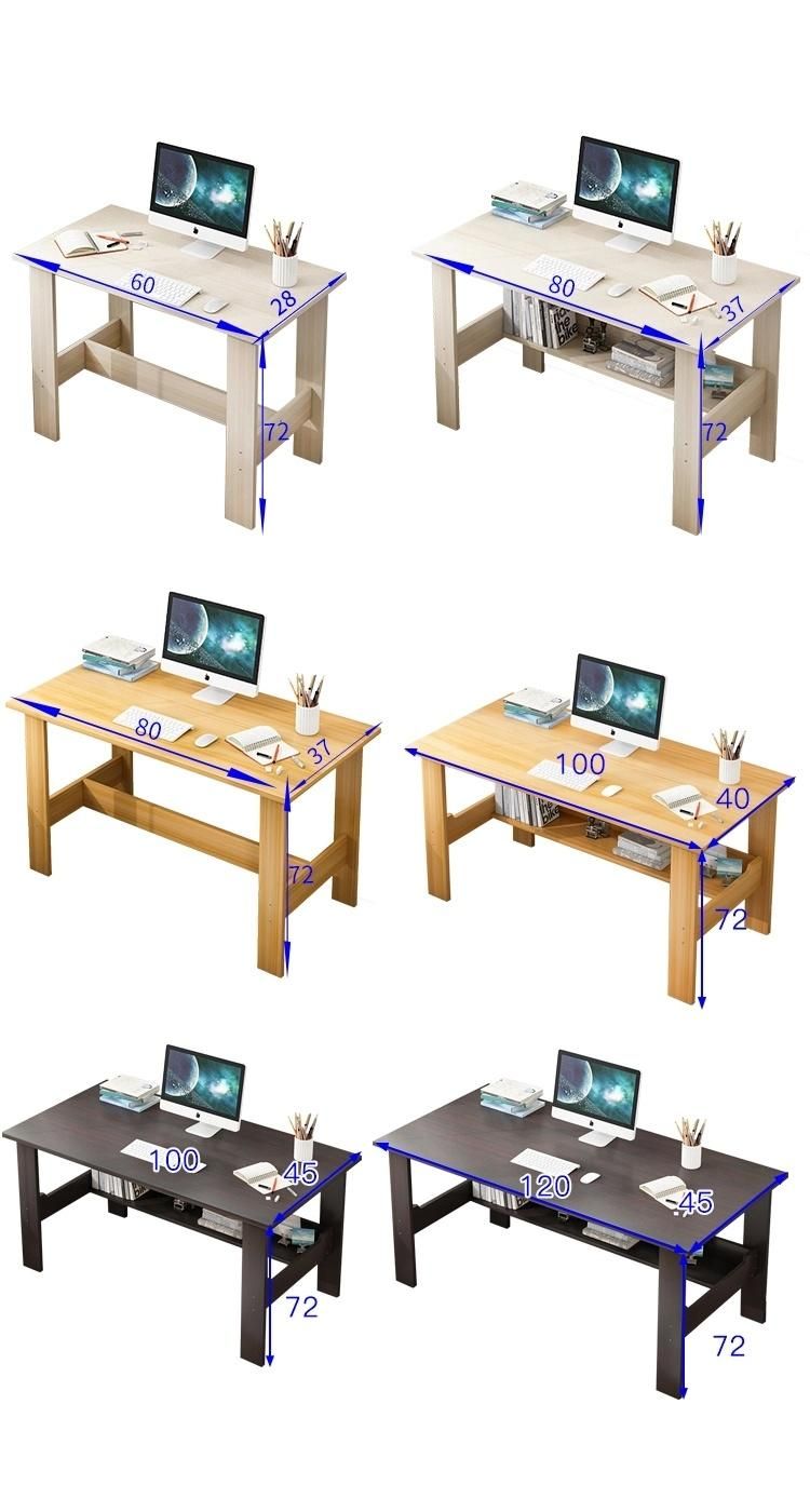 Customized Simple Style MDF Wooden Computer Desk Laptop Table Study Table
