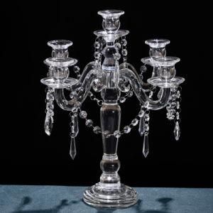 Exquisite 7 Arms Crystal Candle Holder &amp; Candelabra for Wedding Centerpiece
