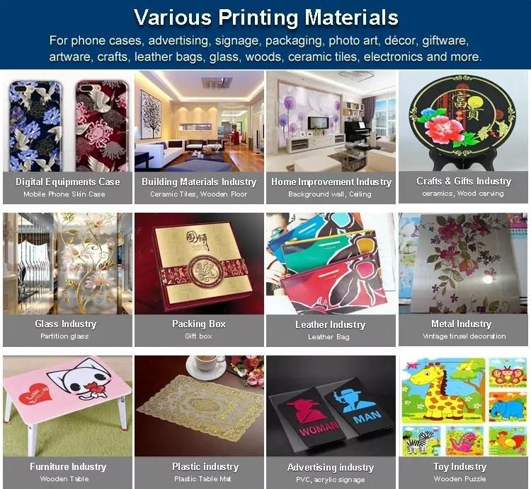 Industrial Digital Flatbed Plastic Card Mobile Phone Case Skin Glass Painting UV LED Flat Bed Printer Printing Machine Price