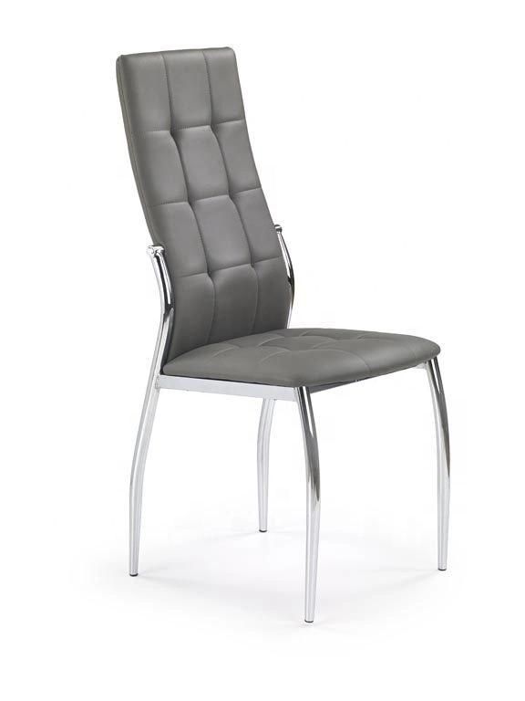 Modern Home Restaurant Wedding Furniture PU Leather and Chromed Leg Dining Chairs for Kitchen