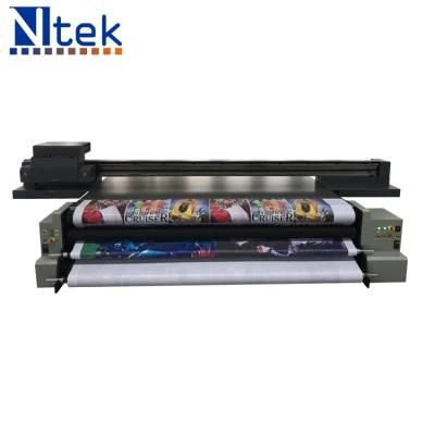 Hybrid UV Roll to Roll Flatbed Printer PVC Banner Flex Printing