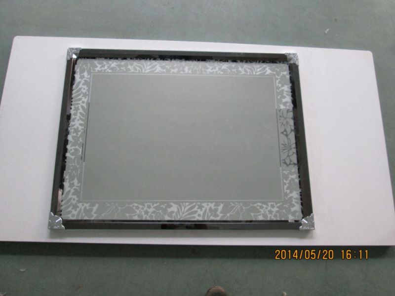 Stainless Steel Framed Silver Wall LED Laminated Bathroom Glass Mirror