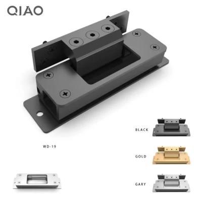 Aluminum Minimalist Luxury Glass Door Hinge with Anodized Silver Color